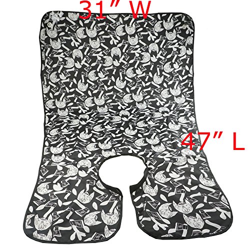 Colorfulife Beard Catcher Cape Apron Beard Trimming Bib Aprons for Shaving ,Hair Clippings Grooming Capes Cloth (Black) - Thumbnail 2