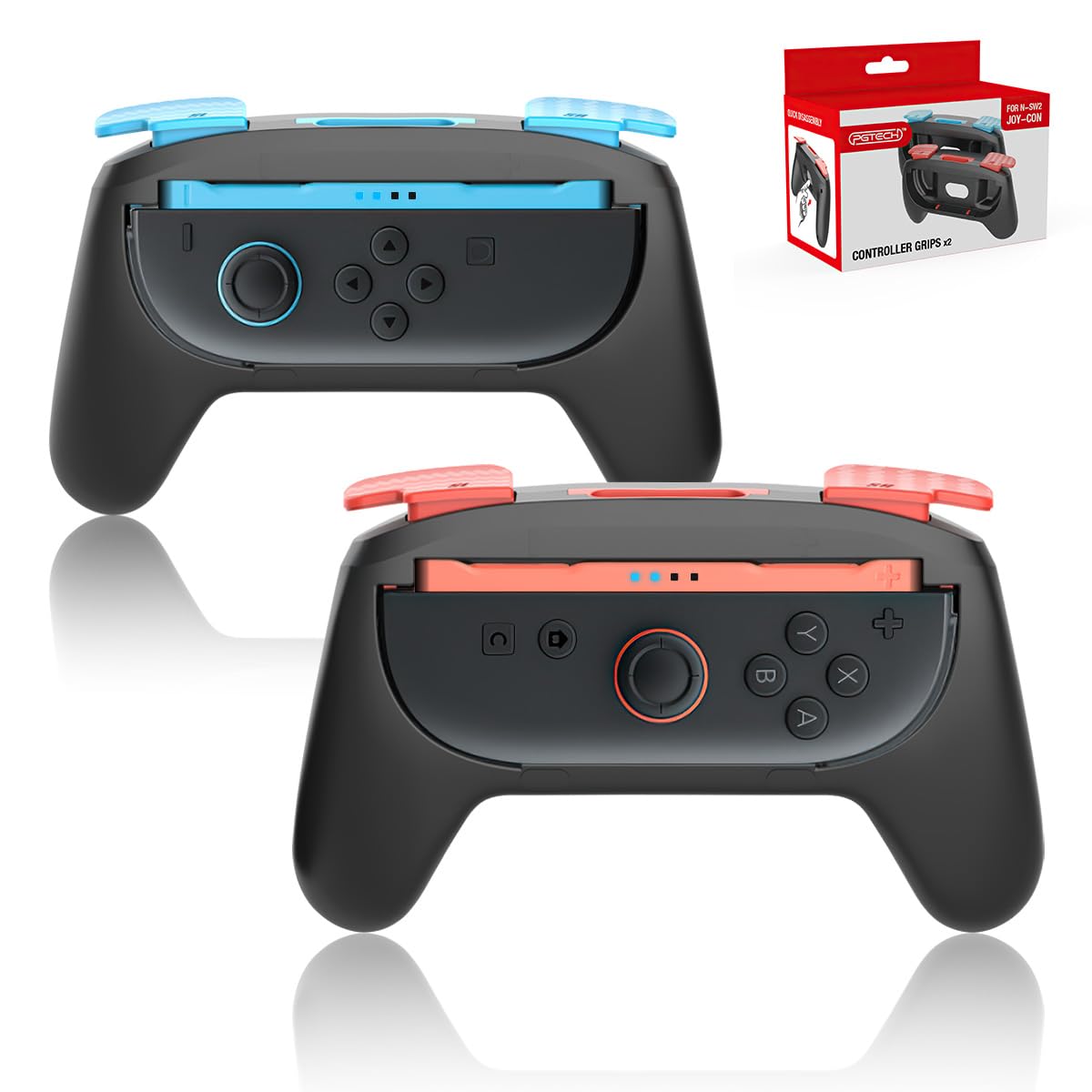 Grips for Nintendo Switch 2 Joycon Controller,Wear-Resistant & Anti-Slip Switch2 Controllers Grips Handle, for Joycon 2 Holder Accessories,Plug and Play(2 PCS)