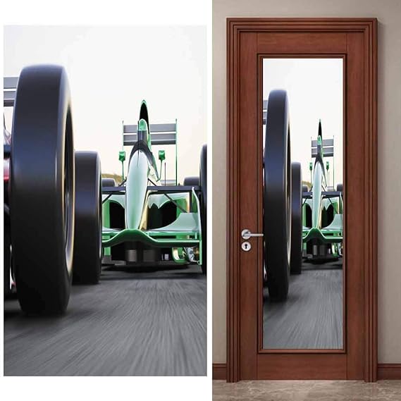 Amazon.com: 3D Door Wall Stickers Vinyl Removable Decals, Cars