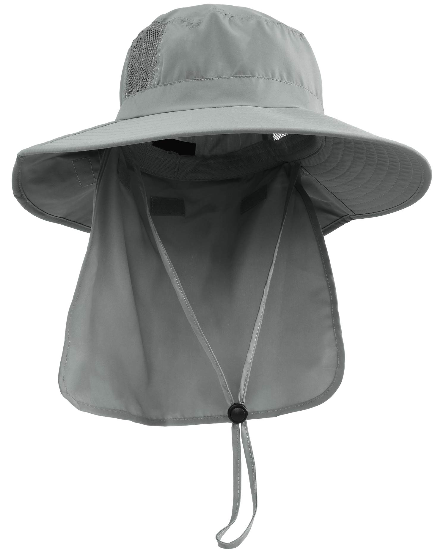 Tirrinia Mens Wide Brim Sun Hat with Neck Flap Fishing Safari Cap for