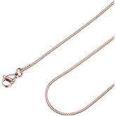 FOCALOOK Snake Chain Necklace Silver 14K Gold Plated Delicate 1mm 1.2mm 1.5mm 2mm Chains for Women, Hypoallergenic Minimalist Sturdy Necklaces Chains in 14 16 18 20 22 24 Inch