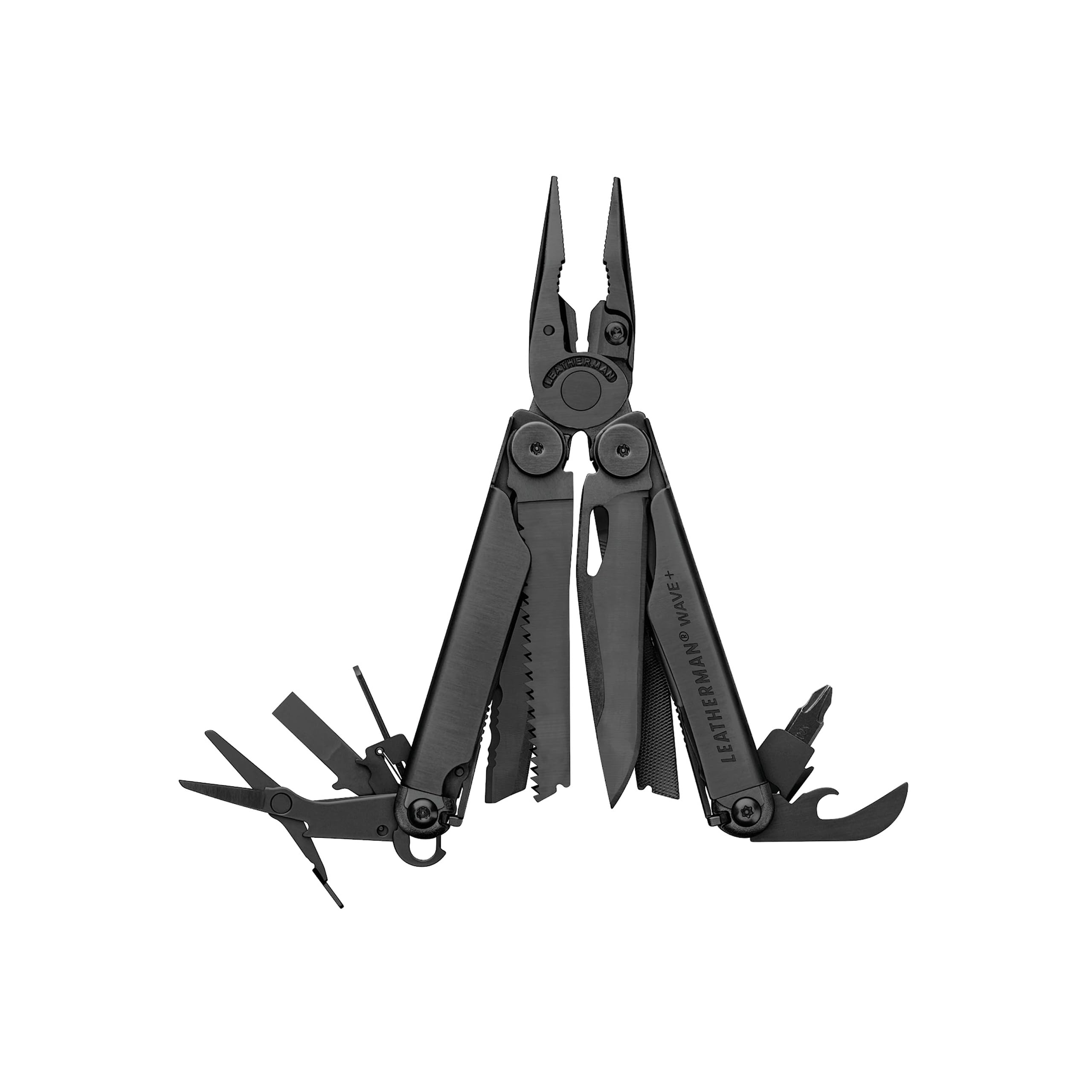 Leatherman Wave+ Multi-Tool - 18-in-1 Heavy-Duty Stainless Steel Tool with Blades, Pliers & Wire Cutters, with Molle Holster, Black