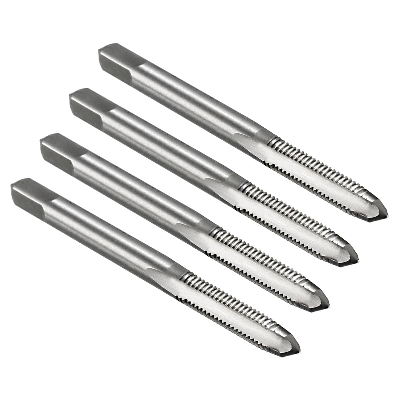 TA-VIGOR 4Pcs M5 x 0.8mm Metric Thread Taps, H2 High Speed Steel Straight Flute Tap Right Hand Threading Tapping Repair Tools