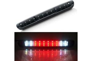 Cxdar Third 3rd Brake Light, LED High Mount Stop Light for 2007-2013 Chevy Silverado/GMC Sierra 1500 2500HD 3500HD, Rear Center Cab Roof Tail Cargo Lamp, Smoke Lens