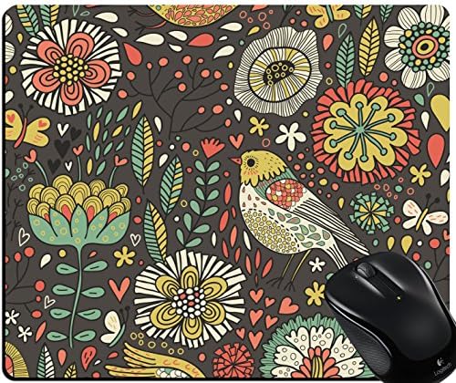 VeeDoo Designer Mouse Pad, Cute Bird Pattern Customized Rectangle Non-Slip Rubber Mousepad Gaming Mouse Pad
