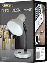 Homelife Classic 35W Flexi Desk Lamp L958SV Strato Silver UK Plug view 4