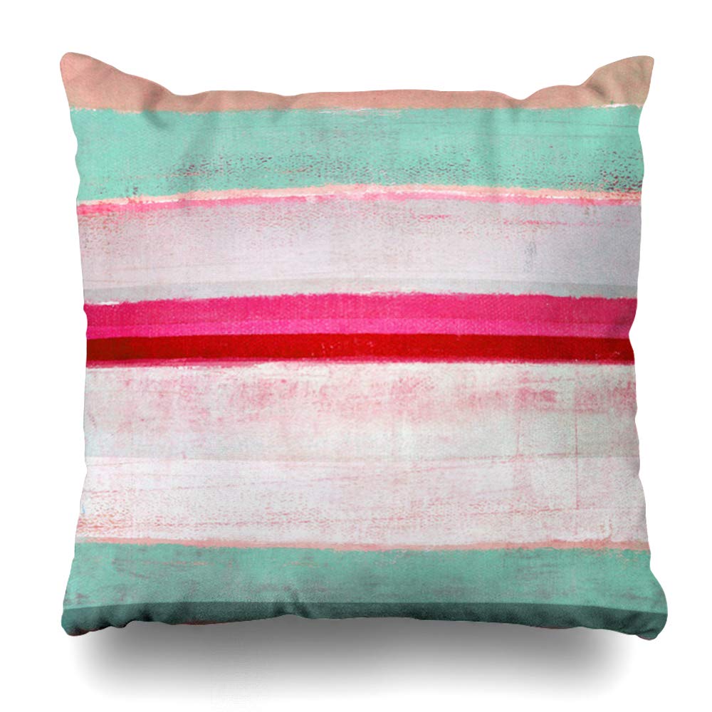Amazon Com Nowcustom Throw Pillow Cover Red Office Pink Green