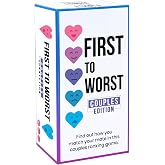 FIRST TO WORST Party Game &ndash; Couples Connection | Adult Relationship Card Game for Date Nights | Funny Ranking &amp; Guessing Board Game for Friends, Valentine&rsquo;s Day, &amp; Gift Ideas - Couples Card Game