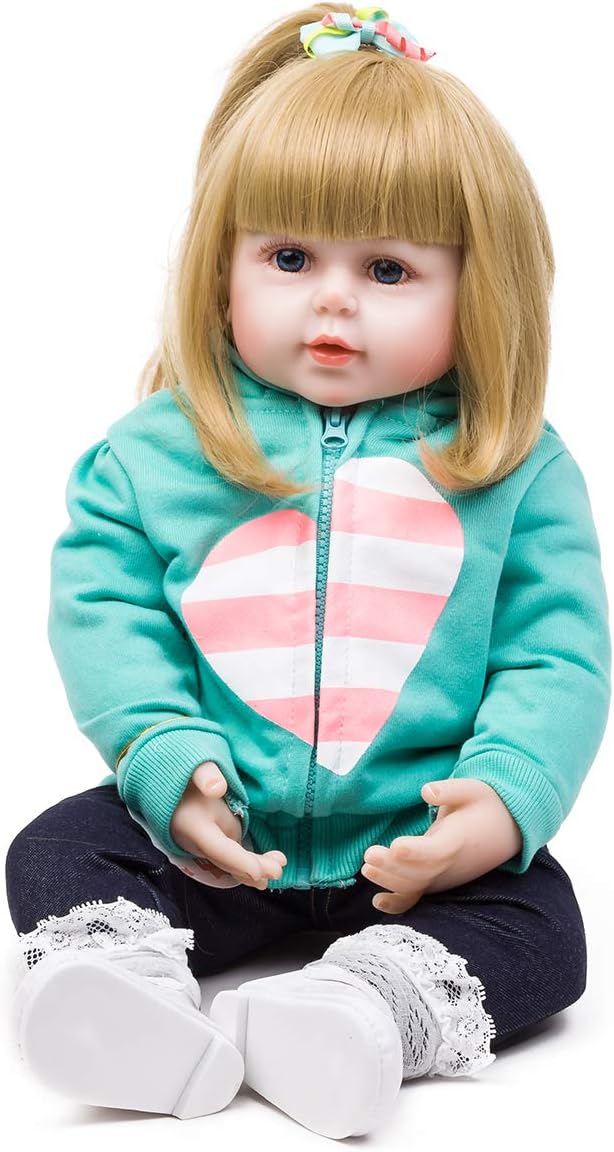 ZIYIUI 22 ''/ 55 cm Lifelike Reborn Baby Doll Full Silicone Vinyl Baby Doll Girl Toddlers Newborn Toys Xmas Gifts Reborn Babies - Image 3