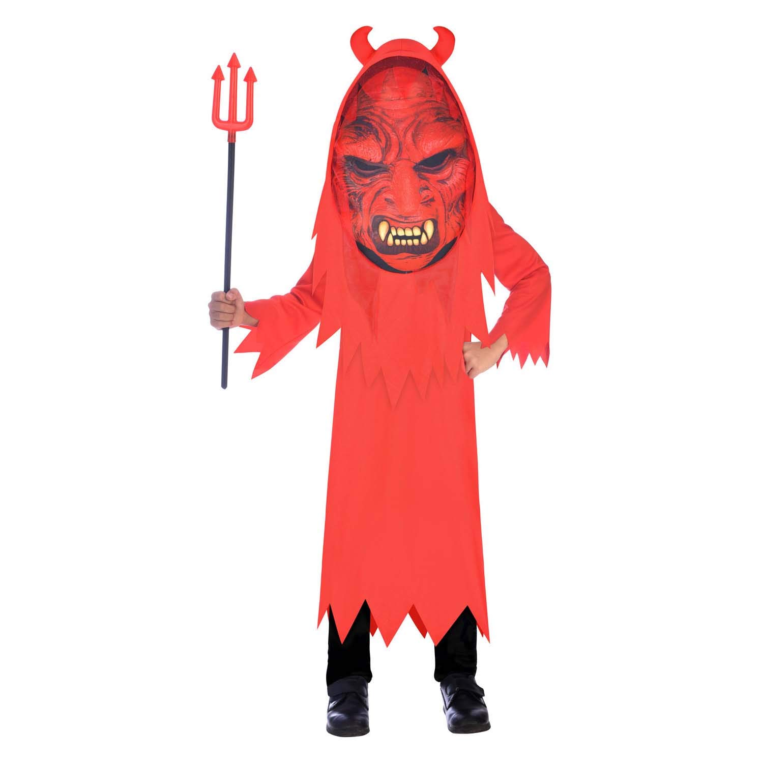 Amscan 9907127 - Unisex Kids Halloween Devil Big Head Fancy Dress Costume Age: 6-8 Yrs