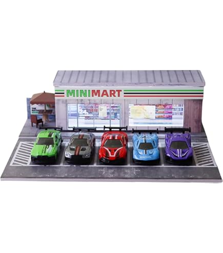 1/64 Diorama Garage, Garage and Display Case for Model Car, Scenic
