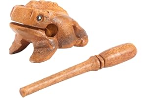 Msiud Wooden Frogs, Thailand Traditional Craft Lucky Frogs Percussion Instruments Rasp Tone Block Ornaments Croaking Musical 