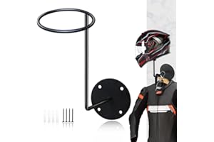 HAINANSTRY Motorcycle Accessories, Helmet Holder Helmet Hanger Rack Wall Mounted Hook for Coats, Hats, Caps - Upgraded