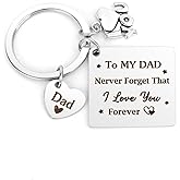 Fodfgxf Dad Gifts for Fathers Day from Daughter Son Birthday Gifts for Dad I Love You Keychain Gift for Christmas Thanksgiving Valentine Mother's Day Father Daughter Gift