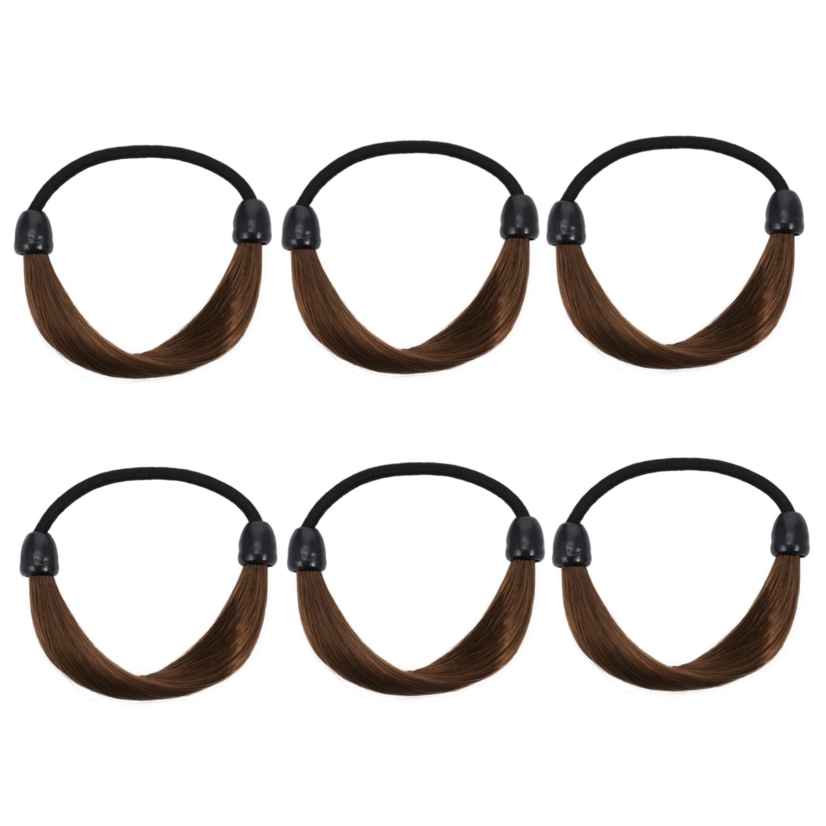 FRCOLOR 6Pcs Elastic Hair Bands Ponytail Holders Wig Hair Ties Scrunchie Set for Women Girls Accessories