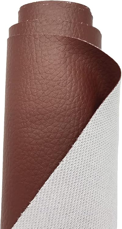 A-Express Grained Faux Leather 140cm Upholstery 1m Brown 0.8mm Thick