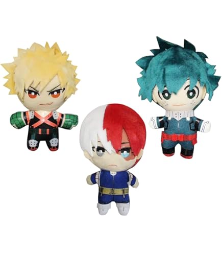 Amazon.com: QAHEART 3PCS Anime MHA Soft Figure Keyring, Midoriya