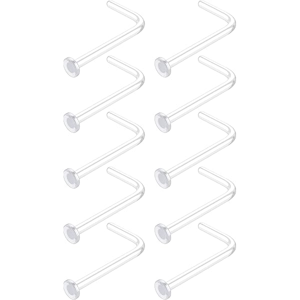 D.Bella Piercing Naso Trasparente 18G/20G | Bioflex Ipoallergenico | Retainer Flessibile | Confezione Da 20 Pezzi - Foto 7