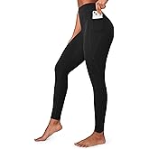 Ewedoos Compression Leggings with Pockets for Women Tummy Control Leggings No Front Seam Workout High Waisted Yoga Pants Gym