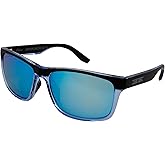Epoch Delta Sport Polarized Sunglasses Crystal Blue Black Frame Blue Mirror Lens