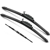 JustCar 3 wipers Replacement for 2013-2016 Land Rover Range Rover,2014-2016 Land Rover Range Rover Sport Windshield Wiper Blades Original Equipment Replacement - 24"/20"/15T" (Set of 3) U/J HOOK