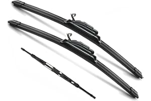 JustCar 3 wipers Replacement for Chevrolet Trailblazer 2002-2006 Tahoe 2001-2016 Cadillac Escalade 2002-2006, Windshield Wiper Blades Original Equipment Replacement - 22"/22"/16" (Set of 3) U/J HOOK