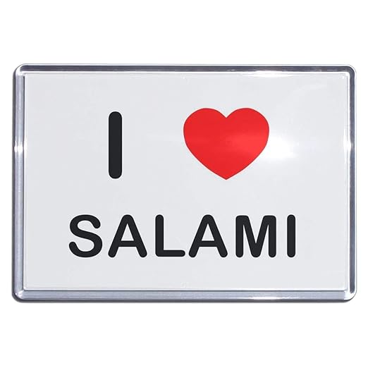 I Love Salami - Gran imán de nevera de plástico: Amazon.es: Hogar