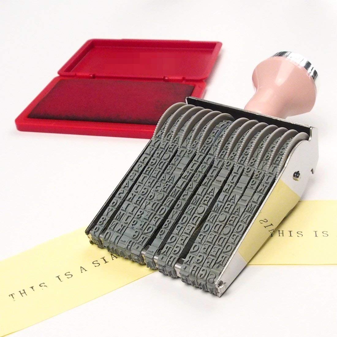 Alphabet Rolling Stamp with Ink Pad DIY English Alphabet