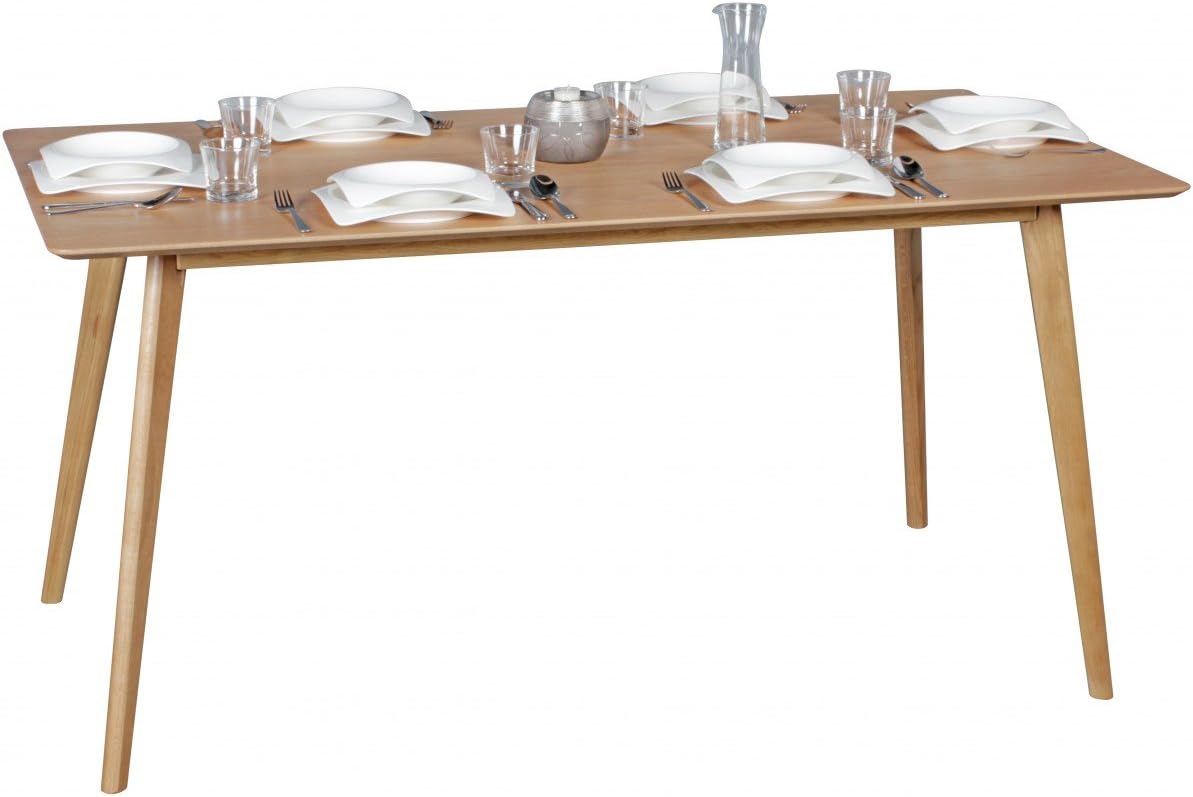 Esszimmertisch 160 x 76 x 90 cm MDF Holz Eiche Esstisch Skandinavisches