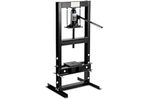 Garvee 6-Ton H-Frame Hydraulic Shop Press, Adjustable Height Floor/Bench Unit with Pressing Plates