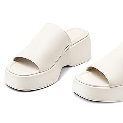 mysoft Women's Wedge Platform Sandals Open Toe Slip