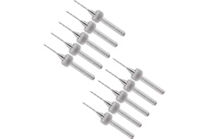 CoCud Micro PCB Drill Bits, 1/8" Shank 0.8mm Cutting Edge, Tungsten Carbide Print Circuit Board Drill Bit - (Applications: for CNC Drilling Engraving Machine), 10-Pieces