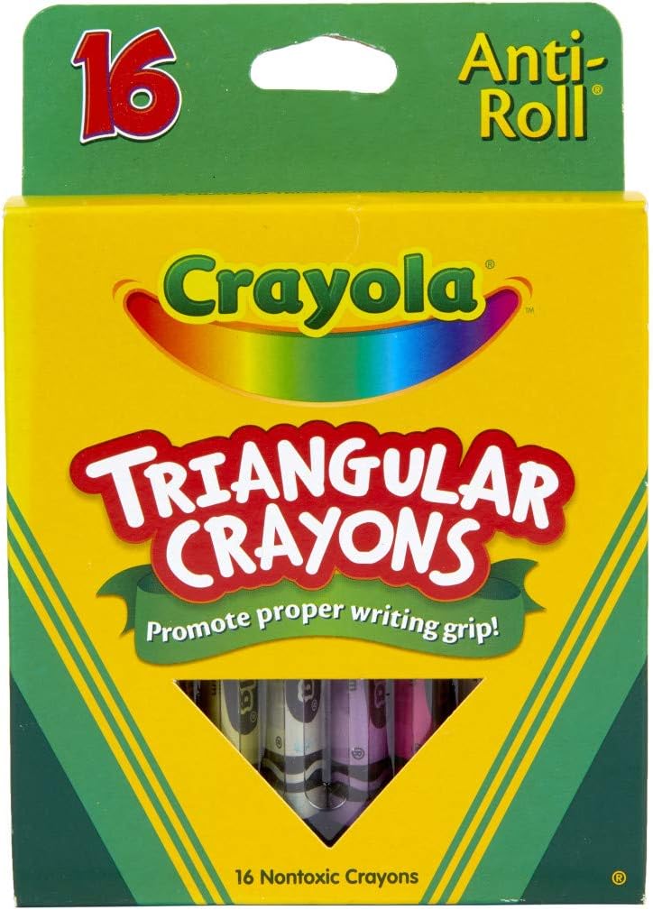 Crayola Triangular Crayons, Toddler Crayons, Coloring Gift for Kids