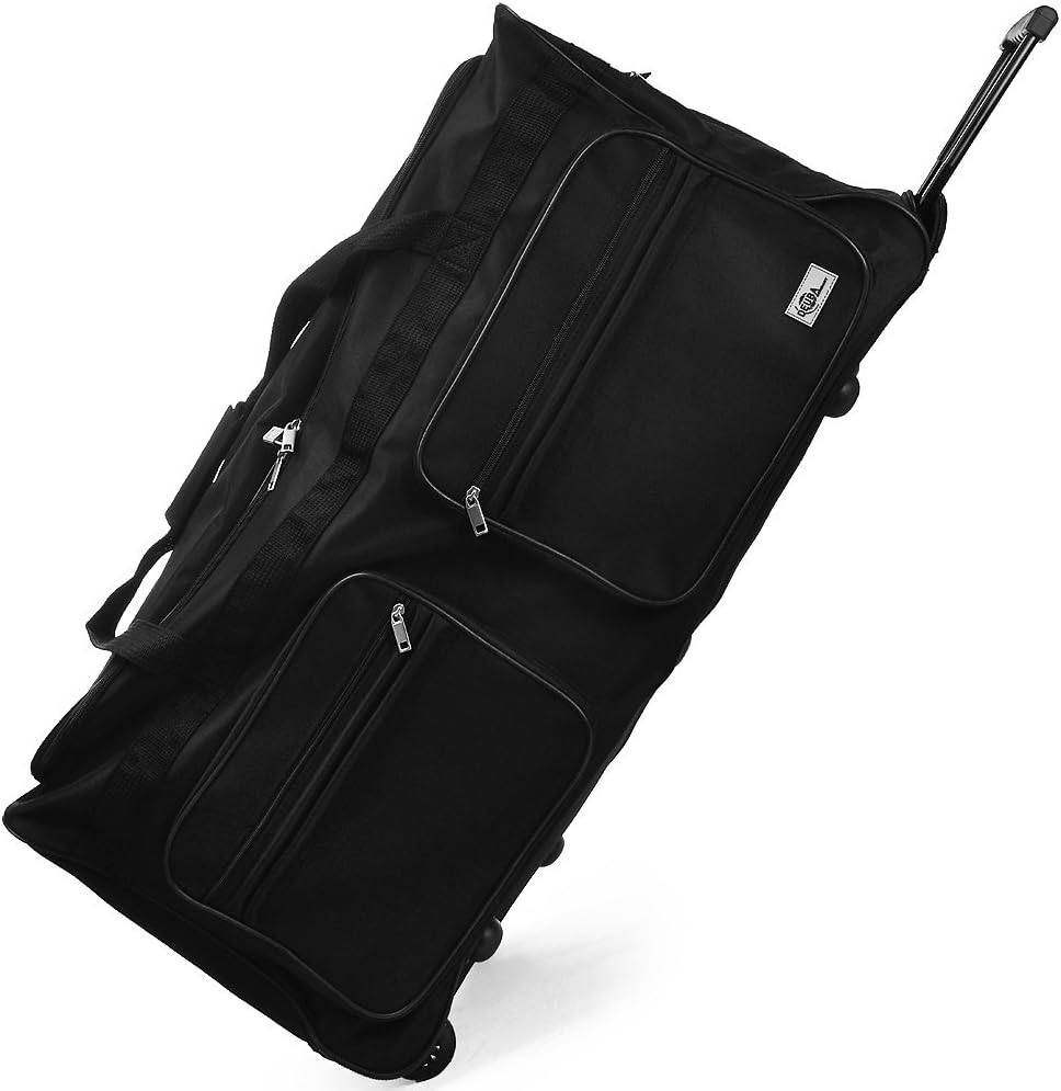 MONZANA® Travel Bag with Trolley Function, Black, 160L = 85 x 43 x 44 cm (LxWxH) - Image 5