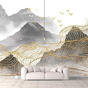 Wall Murals for Bedroom Traditional Chinese Landscape View Large Removable Wallpaper Peel and Stick Wall Stickers - 66x96 inches