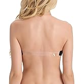 Strapless Clear Back Bra for Backless Wedding Dress Convertible Halter Top Bras with Transparent Invisible Strap