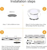 INDARUN Warm White Led Decking Lights IP67 1W Ø45mm 20 Pack view 2