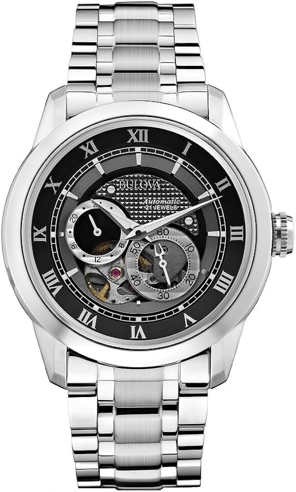 Bulova Men's Designer Automatic Self Winding Watch Stainless Steel