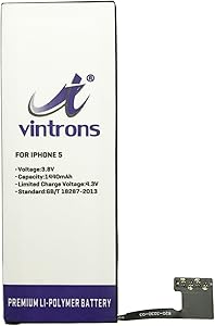 VINTRONS, 616-0610, 616-0611, 616-0612, 616-0613, AAP353292PA, LIS1491APPCS, Battery for iPhone 5, A1428, MD634LL/A,