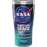 Tervis Triple Walled NASA I Need My Space Insulated Tumbler Cup Keeps Drinks Cold & Hot, 20oz, Stainless Steel