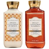 Bath &amp; Body Works Womens Sweet Cinnamon Pumpkin Body Lotion and Body Gel Wash 2 Piece Set