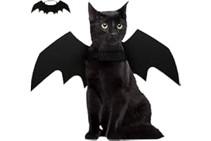 BAINFE Halloween Pet Bat Wings Cat Dog Bat Costume Cute Black Cat Bat Wings Cosplay Puppy Cat Dress Up Accessories
