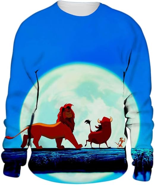 The Lion King Pullover Elegant Sweatshirt Stylish Coats Breathable