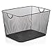 YBM Home Wire Mesh Kitchen Storage Basket Organizer for Organizing Household Pantry and Kitchen Cabinets - Multipurpose Wire Storage Baskets for Home, Dorm Room, Garage, Black