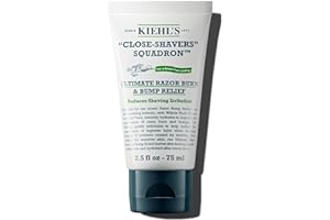 Kiehl's Ultimate Razor Burn & Bump Relief, Nourishing Men's After Shave Cream, Instantly Cools & Hydrates, Gently Exfoliates, with Aloe Vera & Vitamin E, Paraben-free, for All Skin Types - 2.5 fl oz