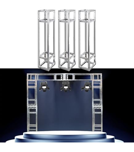 Monoprice 8" X 8" Aluminum Box Truss - 2 Meter (6.56ft) Lite Duty, 500 Lb Load Capacity, Includes Hardware