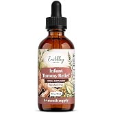 Earthley Wellness Organic Baby Gas Relief, 4 Month Supply, Natural Gripe Water for Babies, (2 oz, 1,200 Drops), Baby Gas Relief with Fennel Seed &amp; Ginger Root for Digestive Comfort