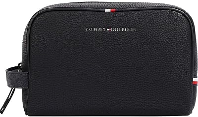 Trousse De Toilette Homme Essential PU Washbag Similicuir, Noir (Black), Taille Unique