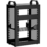 YQMRCZRF 6U Network Rack, 10-inch Mini Server Rack, 7.87 inches Deep. Suitable for IT Equipment, Networking, Servers, Audio and Video Equipment-Black