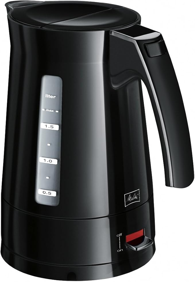 Melitta 100301 Enjoy Aqua Kettle, 1.7 Litre, 2400 Watt, Black Amazon